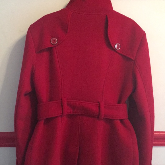 Fire Engine Red Bebe Coat - Picture 2 of 4